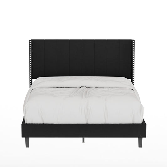 Queen Size Tufted Upholstered Bed Frame