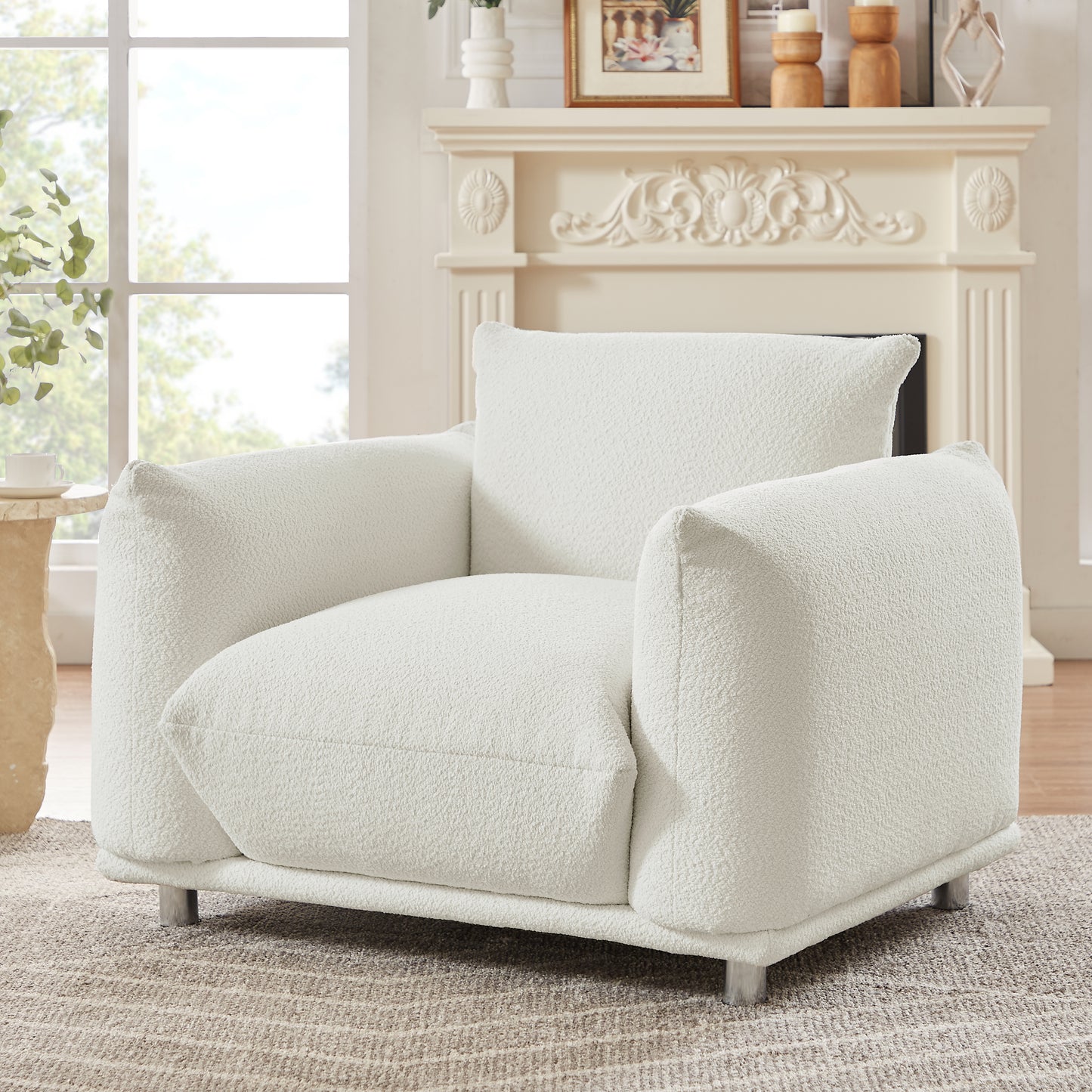 Down-Filled Oversized Living Room Accent Armchair