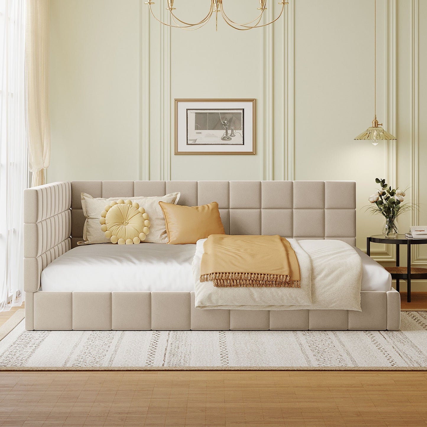 Velvet Full Size Upholstered Daybed/Sofa Bed