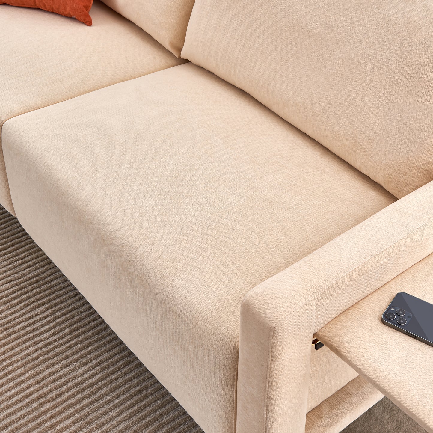 72.8" Linen Sofa,Modern Loveseat
