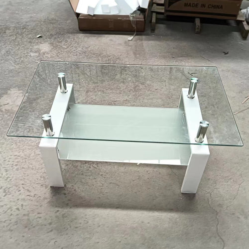 Tempered Clear Glass Coffee Table