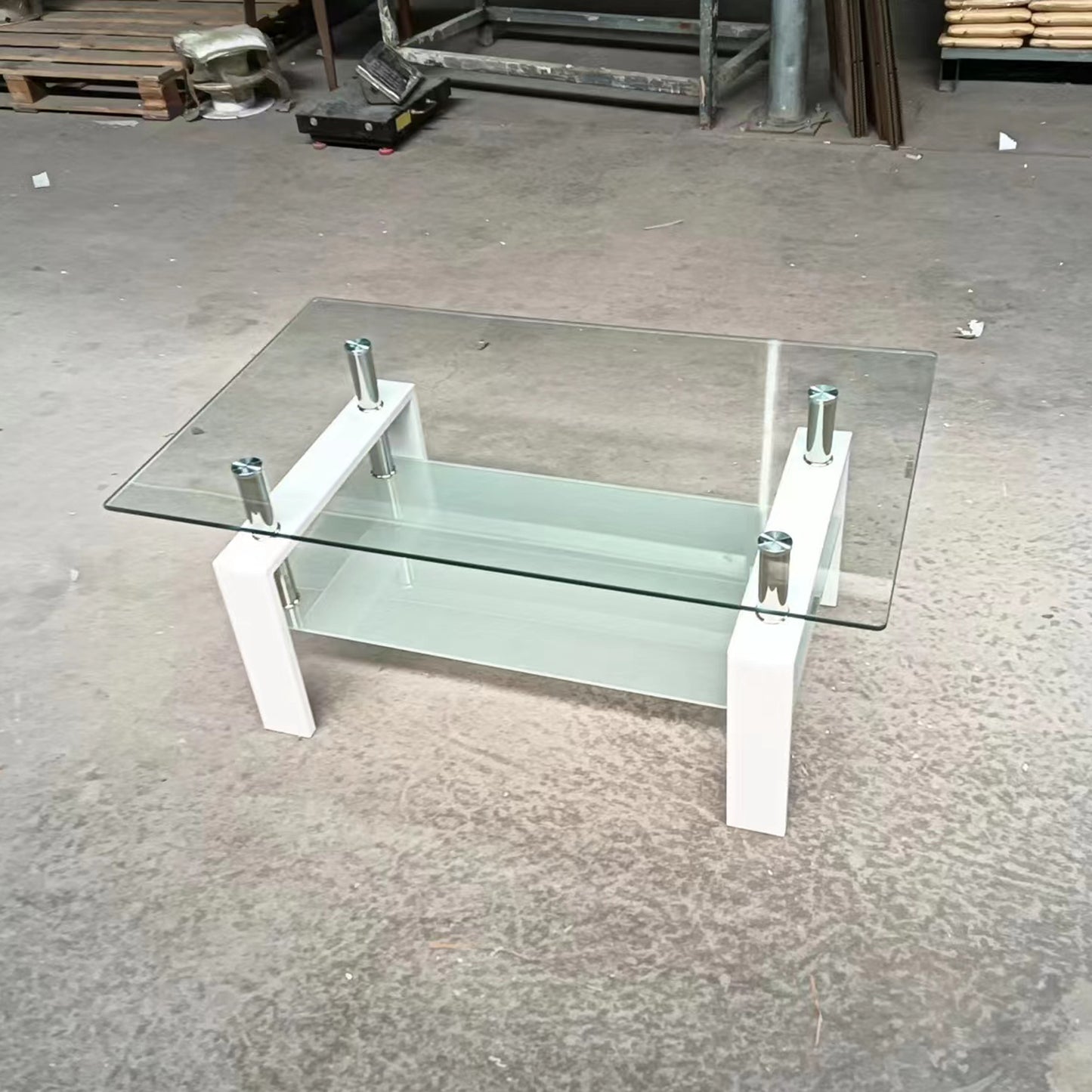 Tempered Clear Glass Coffee Table