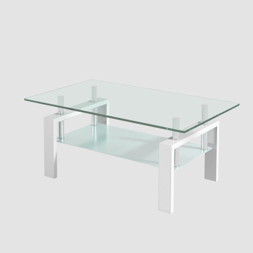 Tempered Clear Glass Coffee Table