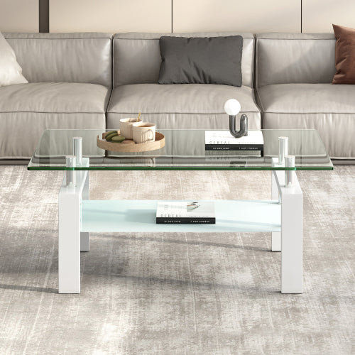 Tempered Clear Glass Coffee Table