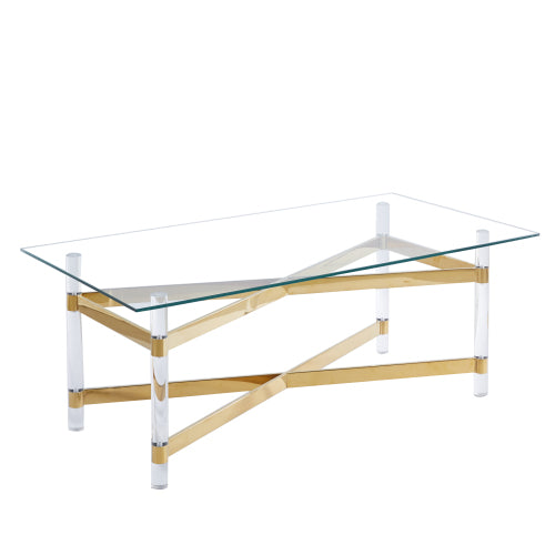 Gold Stainless Steel Coffee Table