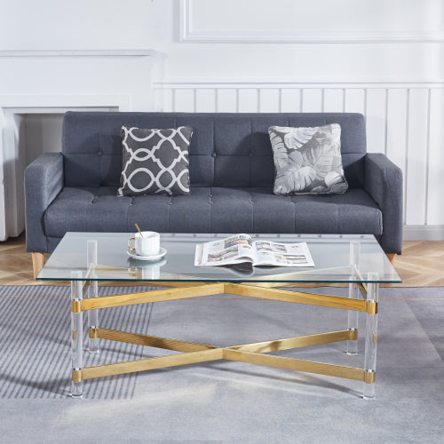 Gold Stainless Steel Coffee Table