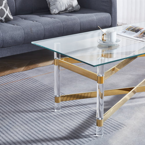 Gold Stainless Steel Coffee Table