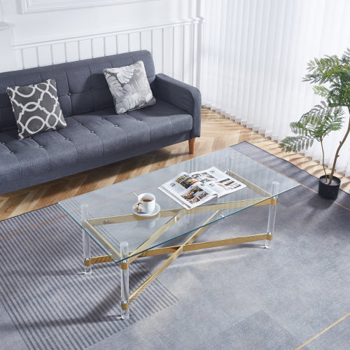 Gold Stainless Steel Coffee Table