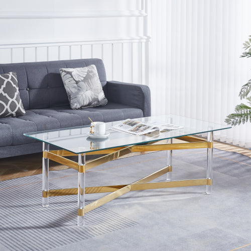 Gold Stainless Steel Coffee Table