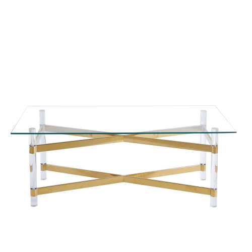 Gold Stainless Steel Coffee Table