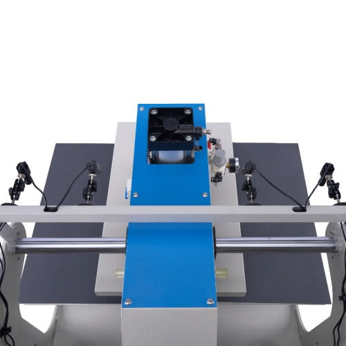 16x24 pneumatic up sliding dual platen heat press machine with infrared positioning